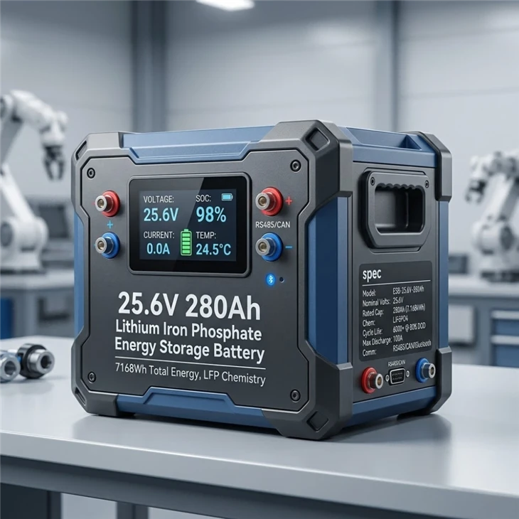 25.6V 280Ah litij-željezo-fosfatna baterija za pohranu energije