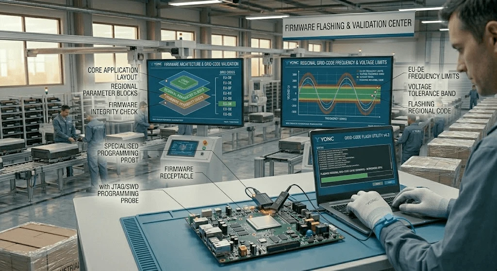 Custom OEM solar inverter factory firmware programming for global grid compliance Custom OEM solar inverter factory firmware programming for global grid compliance